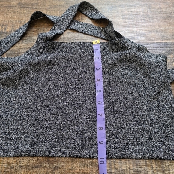 Aritzia Wilfred metallic cropped shirt silver - Picture 5 of 10